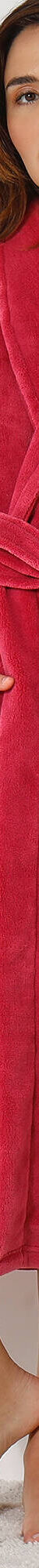 Peignoir mixte adulte col châle, microfibre toucher peluche (framboise) Peignoir mixte adulte col châle, microfibre toucher peluche (framboise)